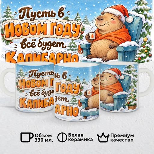Пусть в Новом году всё будет Капибарно